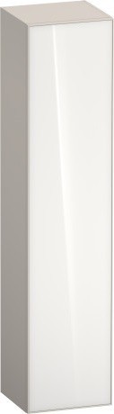 Duravit шкаф-пенал высокий петли справа 360 мм х 400 мм х 1760 мм, zencha, ze1352r64830000 цвет: белое стекло/cеро-коричневый суперматовый