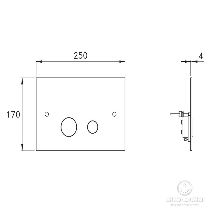 Stella клавиша смыва, sirius, никель арт. un09500ni00
