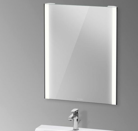 Duravit зеркало с подсветкой 620 мм х 800 мм, версия sensor, xviu, xv70310b2b2 цвет: черный матовый