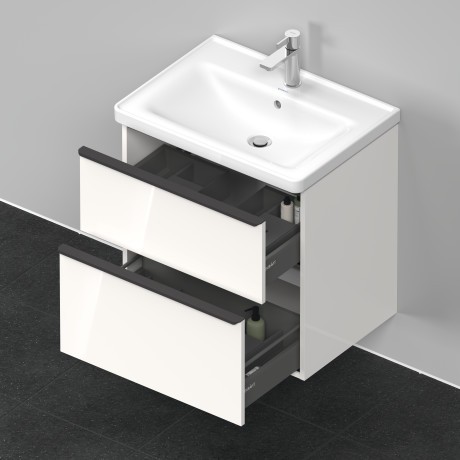 Duravit тумба подвесная под раковину 634 мм х 452 мм, d-neo, de435402222 цвет: белый глянцевый