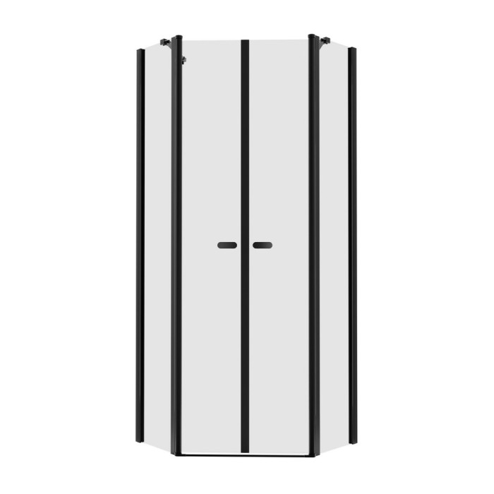 Душевое ограждение 90x90x195, New trendy New soleo black, черный арт. K-0617