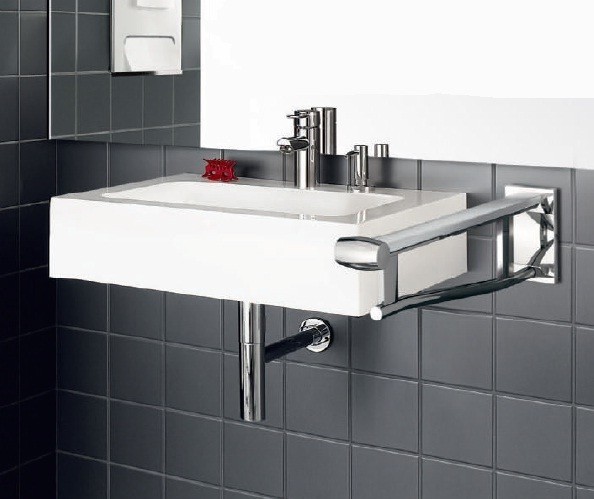 Keuco складной поручень для умывальника, plan care, арт. 34902 170638