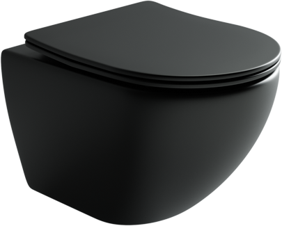Ceramicanova подвесной унитаз с сиденьем metropol, cn4002mb цвет: чёрный