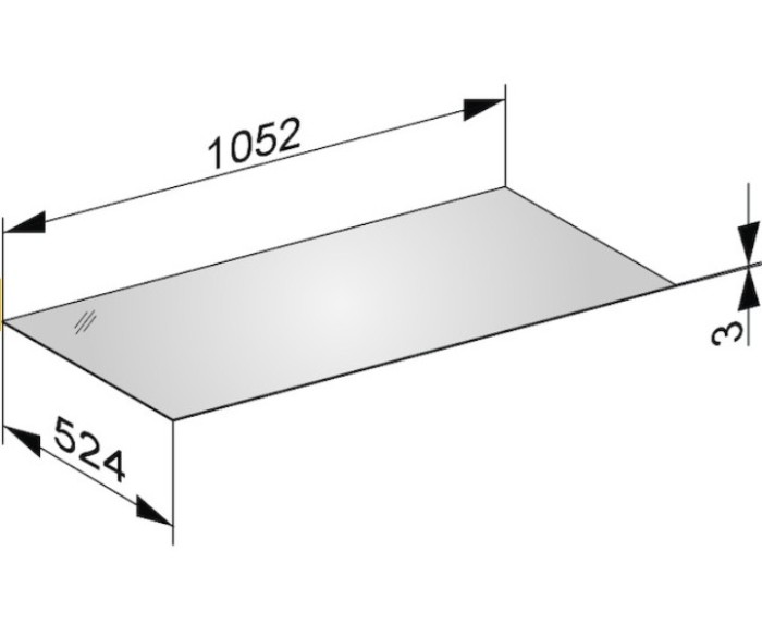 Keuco декоративная верхняя крышка из кристаллина для боковой тумбы, edition 11, арт. 31324 119000