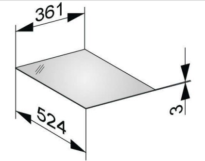 Keuco декоративная верхняя крышка из кристаллина для боковой тумбы, edition 11, арт. 31320 279001