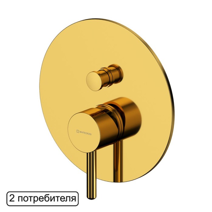 Смеситель для душа скрытого монтажа, Whitecross Y gold, золото арт. Y1235GL