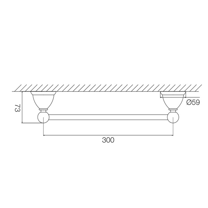 Fima Carlo Frattini полотенцедержатель 30см., подвесной, accessori, золото арт. f6040/30or