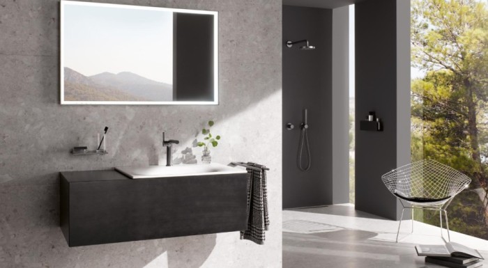 Keuco тумба подвесная под раковину справа с одним выдвижным фронтом, edition 11, черный арт. 31164 570000