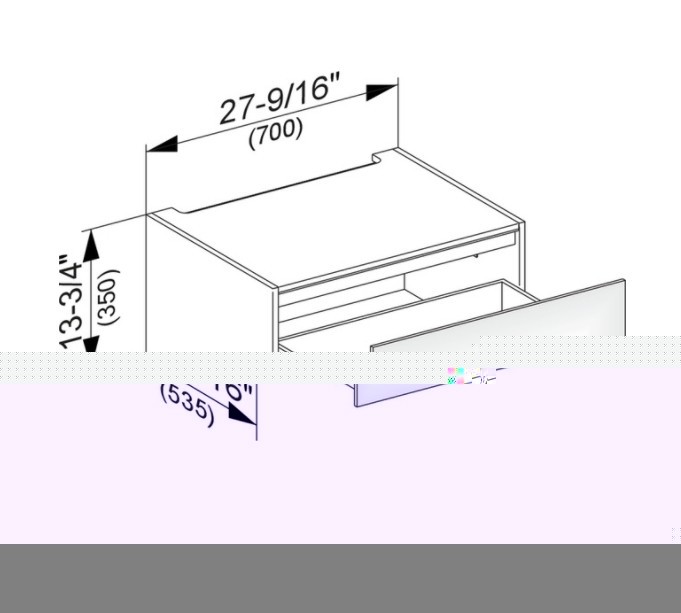 Keuco модуль нижнего шкафа для встройки снизу, с одним выдвижным ящиком, с внутренней светодиодной подсветкой, edition 11, трюфель арт. 31311 370100