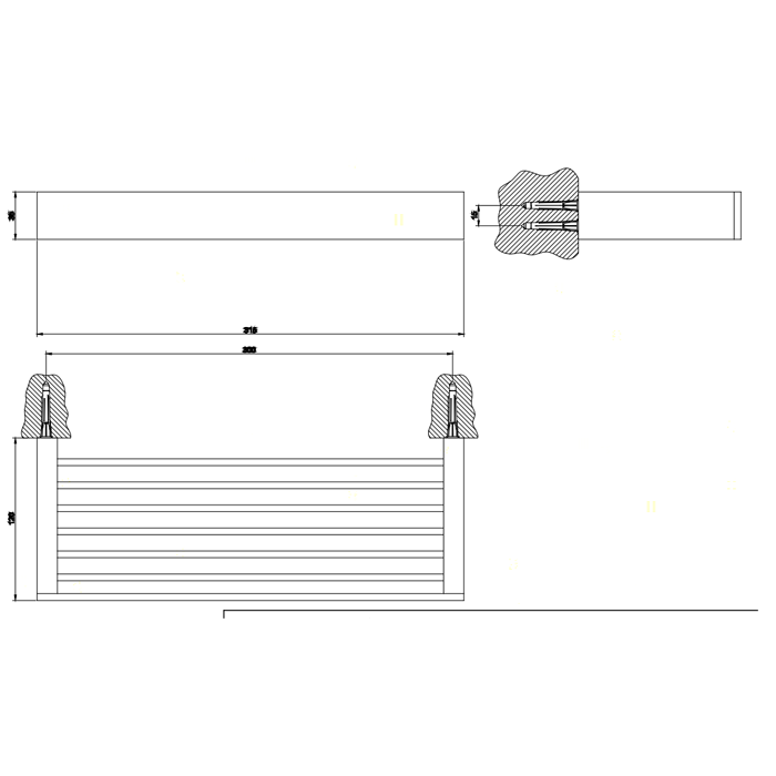 Gessi Полочка 30см, подвесная, Rettangolo, 20947#031 цвет: хром