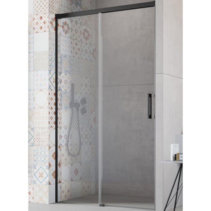 Radaway душевая дверь black dwj 100 l профиль черный стекло прозрачное, Idea - 387014-54-01L