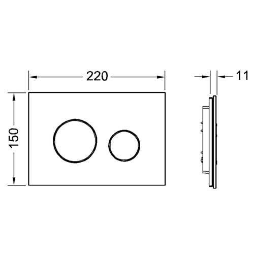 TECE панель смыва, стекло белое, белый, loop - 9240650