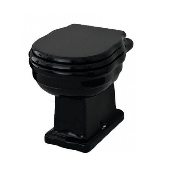 ArtCeram унитаз напольный, hev003 03 00 hermitage цвет: черный глянцевый