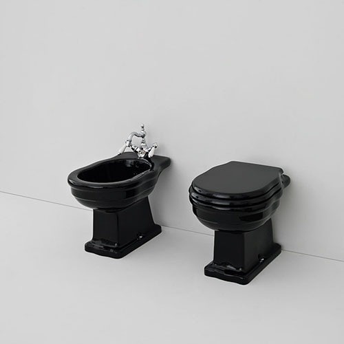 ArtCeram унитаз напольный, hev003 03 00 hermitage цвет: черный глянцевый