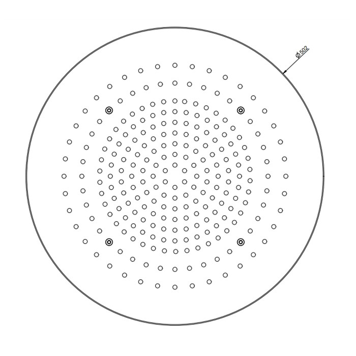 Gessi Верхний душ d50см., потолочный, Colour, 57973#707 цвет: black metal brushed pvd