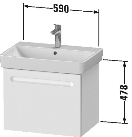 Duravit тумба подвесная 426 мм х 590 мм, no.1, n14282018180000 цвет: gres pietra grey opaco