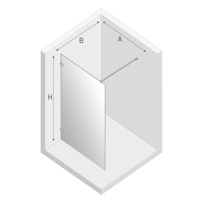 Душевое ограждение 60x200, New trendy Avexa chrome, хром арт. EXK-1937