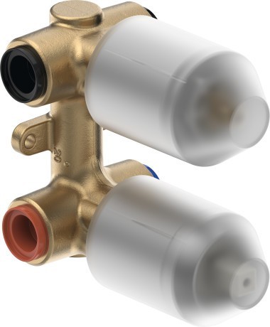 Duravit комплект: смеситель однорычажный для душа с внутренней частью диаметр 137 мм, no.1, n15210008010 цвет: хром