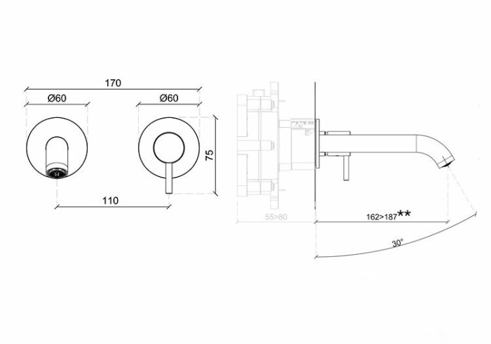 Almar смеситель для раковины, aesthetics washbasin, e210033.ab цвет: черный