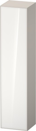 Duravit шкаф-пенал высокий петли слева 360 мм х 400 мм х 1760 мм, zencha, ze1352l64830000 цвет: белое стекло/cеро-коричневый суперматовый