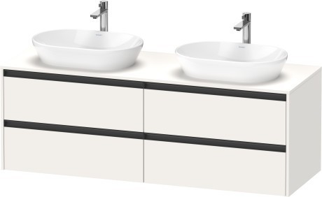 Duravit тумба подвесная под две раковины 550 мм х 1600 мм х 568 мм, ketho.2, k24899b84840000 цвет: белый суперматовый