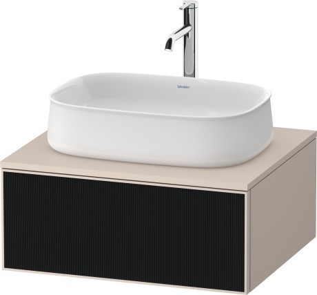 Duravit тумба подвесная под раковину 550 мм х 650 мм х 281 мм, zencha, ze4810063830000 цвет: чёрное стекло/серо-коричневый суперматовый