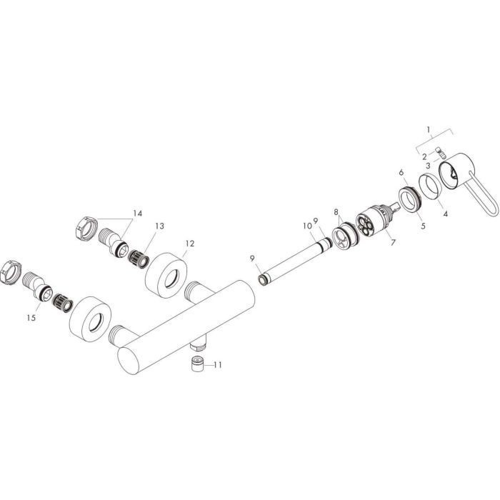AXOR смеситель для душа, Uno, шлифованное красное золото арт. 38621310