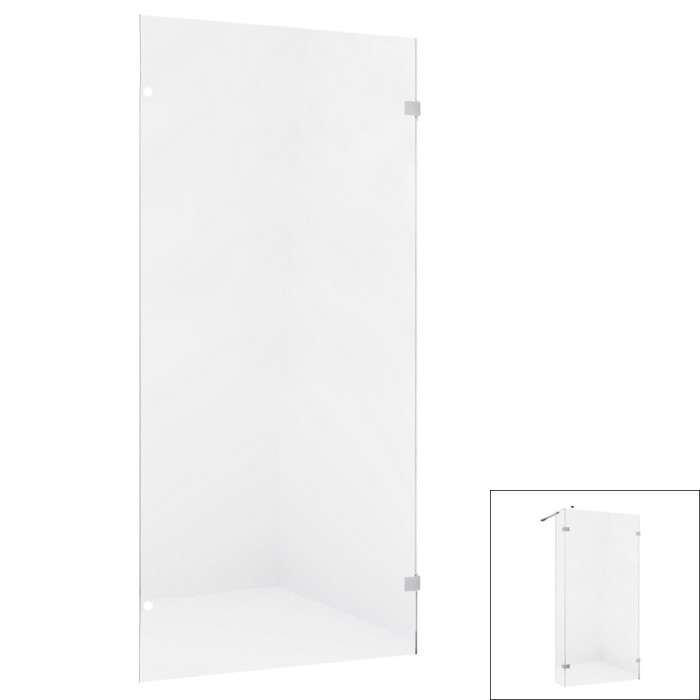 Душевое ограждение eventa стенка 1 130x200, New trendy Eventa chrome, хром арт. EXK-4635