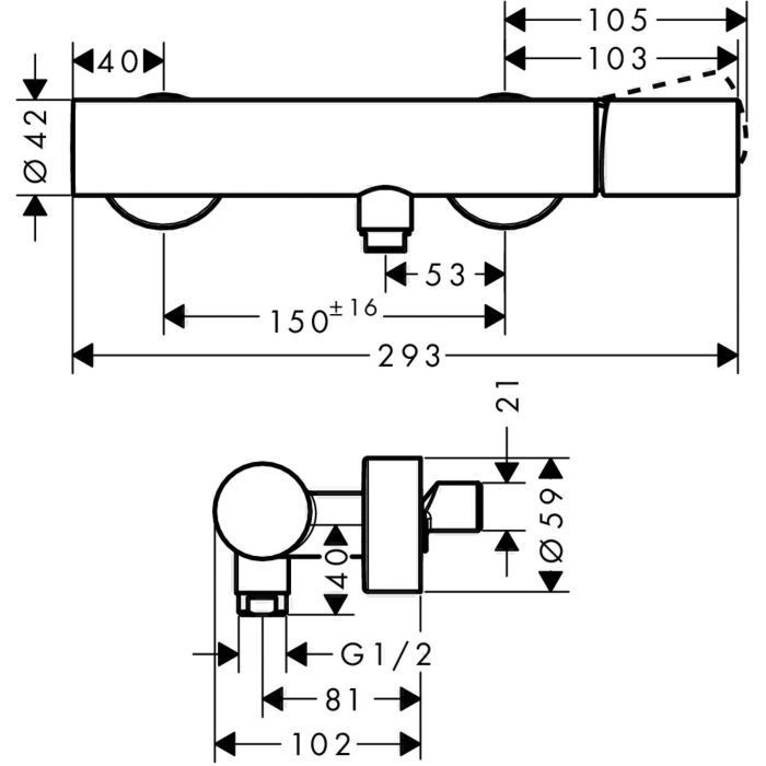AXOR смеситель для душа, Uno, хром арт. 45600000