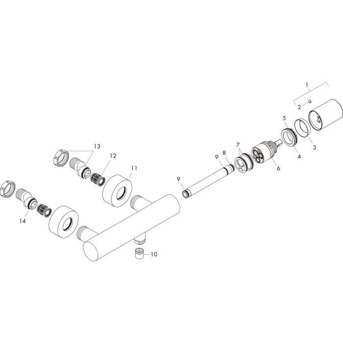 AXOR смеситель для душа, Uno, хром арт. 45600000