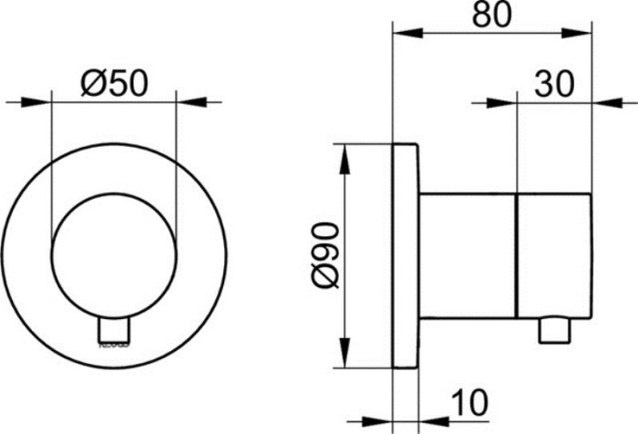 Keuco запорный вентиль с рукояткой comfort, ixmo, хром арт. 59541 011001