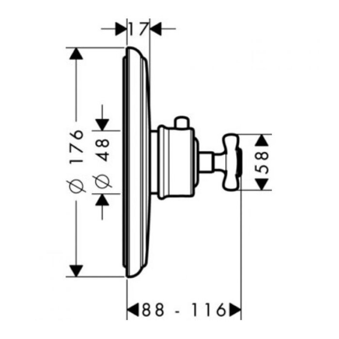 AXOR термостат для душа, Montreux, хром арт. 16810000