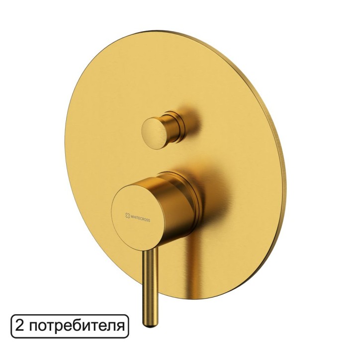 Смеситель для душа скрытого монтажа, Whitecross Y brushed gold, брашированное золото арт. Y1235GLB