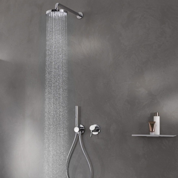 Keuco запорный вентиль с переключателем на 2 потребителя с выводом для шланга и держателем лейки, ixmo, хром арт. 59557 011201