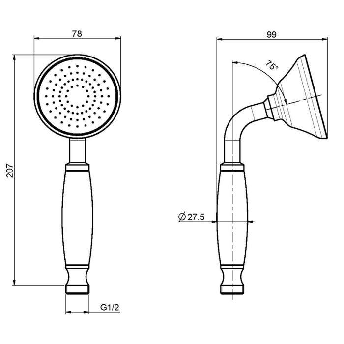 Fima Carlo Frattini ручной душ wellness, бронза арт. f2059br