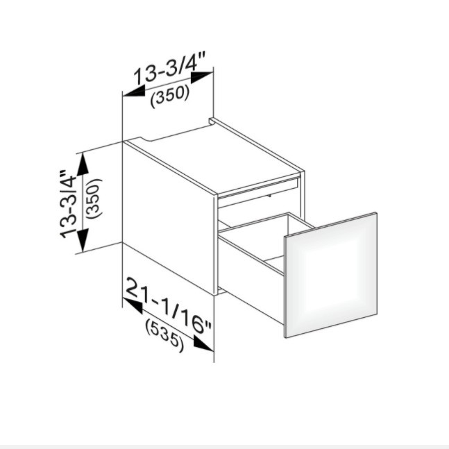 Keuco модуль нижнего шкафа для встройки снизу, с одним выдвижным ящиком, с внутренней светодиодной подсветкой, edition 11, белый арт. 31310 210100