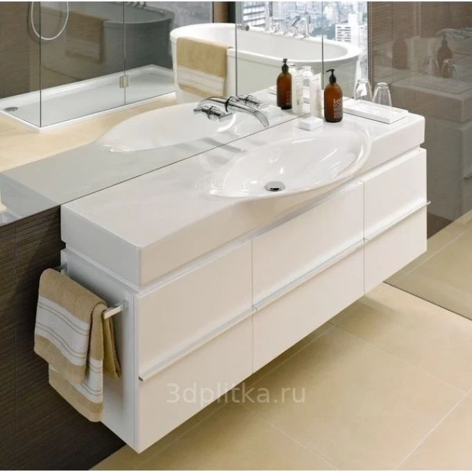 LAUFEN раковина 180 см c отверстием для смесителя, PALACE - 8.1170.8.000.104.1