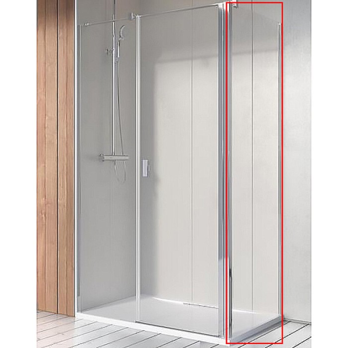 Radaway душевая стенка 90 боковая профиль хром стекло прозрачное, Nes - 10040090-01-01