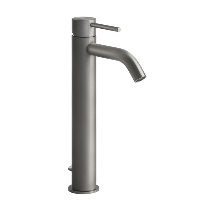 Gessi Смеситель однорычажный высокий с донным клапаном, Flessa, 54004#239 цвет: шлифованная сталь