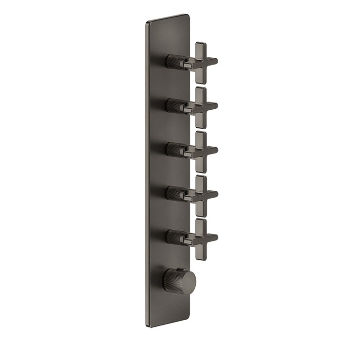 Gessi Смеситель для душа, встраиваемый, термостатический, резьба 3/4", Inciso, 58230#299 цвет: black xl