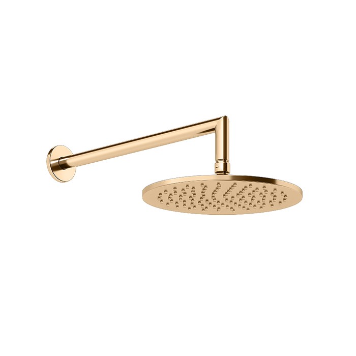 Gessi Верхний душ с кронштейном D250 мм, Ingranaggio, 63348#727 цвет: brushed brass pvd