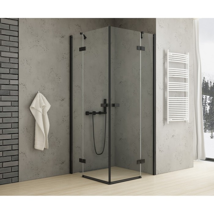 Душевое ограждение 120x100x200, New trendy Reflexa black, черный арт. EXK-4994