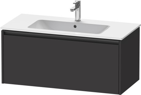 Duravit тумба подвесная под раковину к25064080800000 480 мм х 1010 мм х 440 мм, ketho.2, k25064080800000 цвет: графит суперматовый