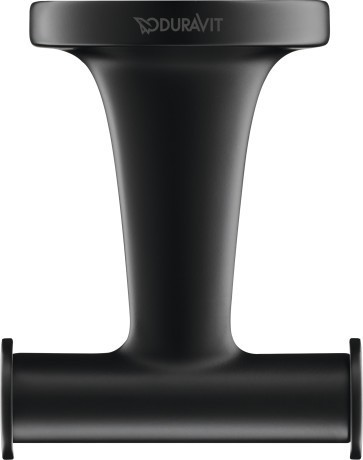 Duravit двойной крючок для полотенца, starck t, 0099304600 цвет: черный матовый