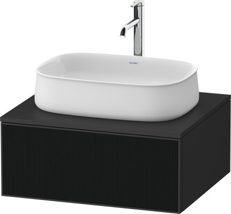 Duravit тумба подвесная под раковину 550 мм х 650 мм х 281 мм, zencha, ze4810063800000 цвет: чёрное стекло/графит суперматовый