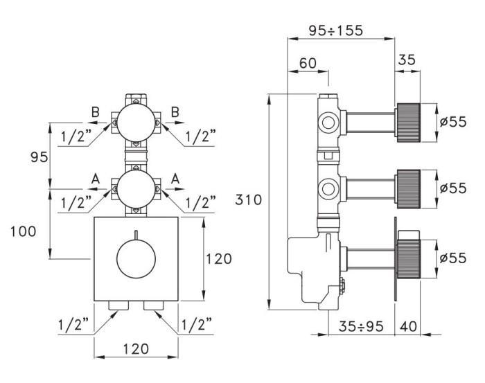 Stella смеситель для душа, sirius, никель арт. sr06013pv05