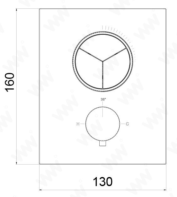 Almar смеситель для душа core, золото арт. e176683.go