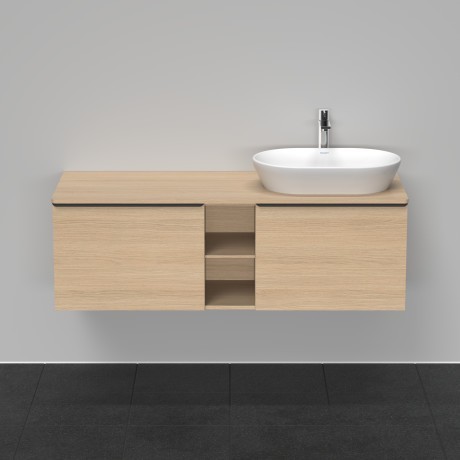 Duravit тумба подвесная под раковину справа 1400 мм х 550 мм и открытой полкой, d-neo, de4950r3030 цвет: натуральный дуб