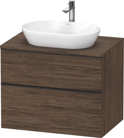 Duravit тумба подвесная под раковину 800 мм х 550 мм, d-neo, de496702121 цвет: орех темный