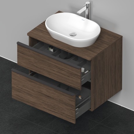 Duravit тумба подвесная под раковину 800 мм х 550 мм, d-neo, de496702121 цвет: орех темный